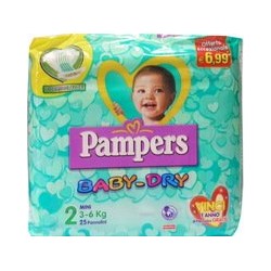 pampers baby dry downc mini 25 pz