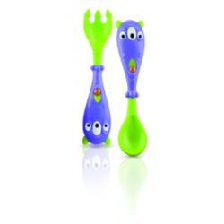 Nuby ucchiaio e forchetta baby